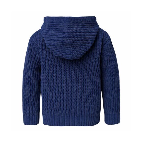 NWT DKNY Kids’ Chenille 2-Piece Set 4T Blue Hoodie Sweater Gray Elastic Pants - Picture 4 of 10